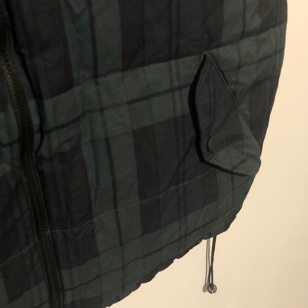 VTG Outdoor Exchange Navy/plaid reversible Puffer Vest Cotton - Picture 3 of 11